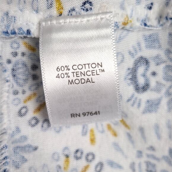 J Jill Top Womens 3X Floral Boho Peasant Button Down Feminine Beachy Coastal - Picture 5 of 6